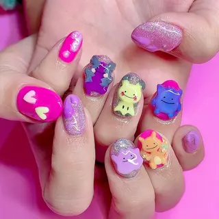 ネイル シェアサロンLei.g(レイジー)所属・3Dアートネイル💗 都築レナのネイルデザイン