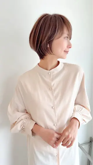 ミディアム ボブ/タッセルボブ 虎白のヘアスタイル