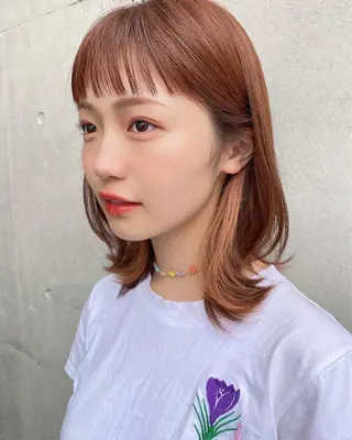 セミロング カラー ✨透明感カラー 恵比寿HAYATO✨のヘアスタイル