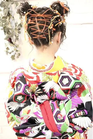 セミロング まつパ・ヘアセット ♡Chinami♡のマツエク・マツパデザイン