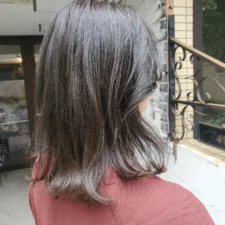 ミディアム カラー フリーランス所属・韓国ヘア レイヤー くびれヘアMATSUのヘアスタイル