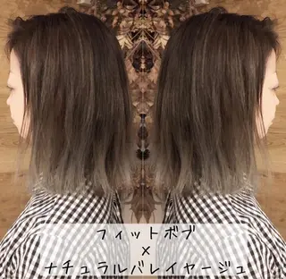 ミディアム カラー テトネ タカシのヘアスタイル