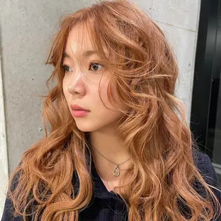 セミロング カラー Mizobe misakiのヘアスタイル