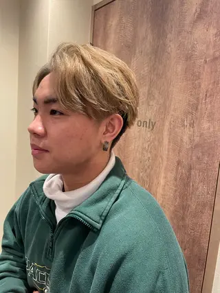 カラー メンズ 山口里莉 /パーマモデル募集のヘアスタイル