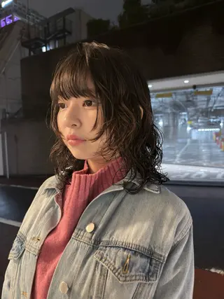 ミディアム カラー パーマ パーマ/ボブ /レイヤー チヒロのヘアスタイル