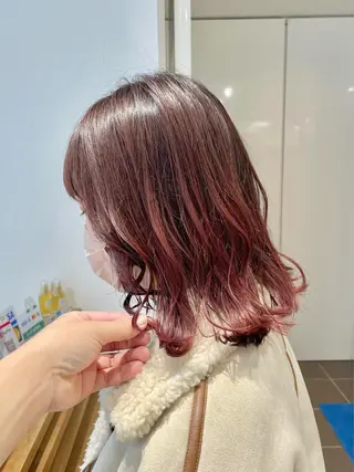 ミディアム カラー 💫小顔カット TAROのヘアスタイル