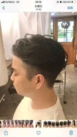 パーマ メンズ 透明感カラー/ ブリーチ無し/RYOのヘアスタイル