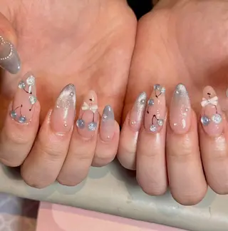 ネイル 🎀kira 長さだし💗モチ最高のネイルデザイン