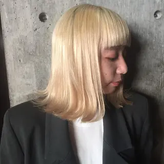 ミディアム カラー ブームボックス所属・🐝ハイトーンカラー hachi🐝のヘアスタイル