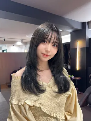 ミディアム RAF TOKYO 薬院店所属・福岡／艶髪カラー/ 髪質改善/SAEのヘアスタイル