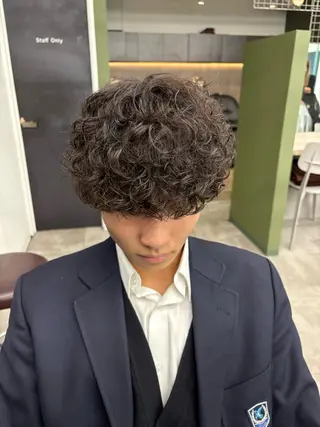 ミディアム パーマ メンズ 川崎1メンズパーマ師 🌀岩﨑弘成🌀のヘアスタイル