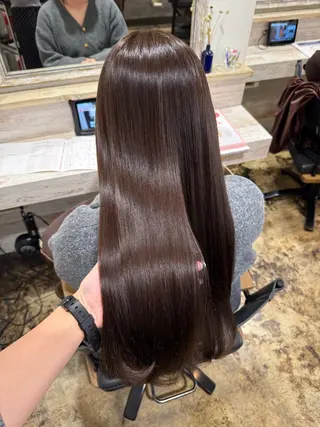 ロング カラー 透明感カラー/パーマ 🌀アオノのヘアスタイル