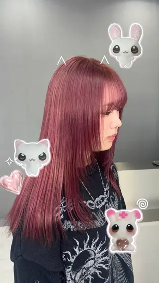 ロング カラー ヘアアレンジ ミルクティー/ピンク カラー/ みう🎀のヘアスタイル