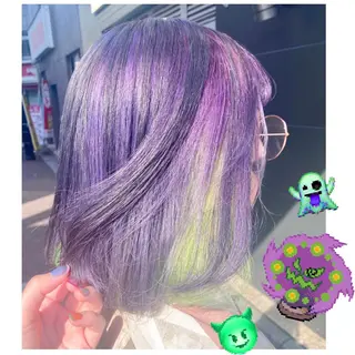 ショート カラー GARU-ガル-所属・TSUNO🦖 派手髪/オタク美容師のヘアスタイル