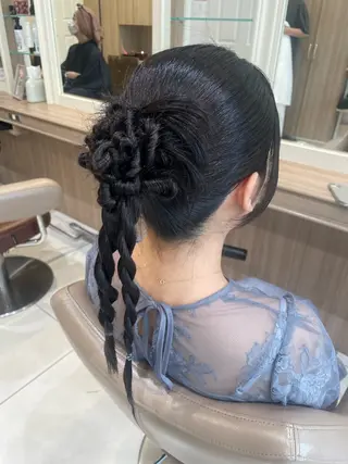 ロング ヘアアレンジ 韓国ヘアメイク🎀/ 縮毛矯正✨山本媛香のヘアスタイル