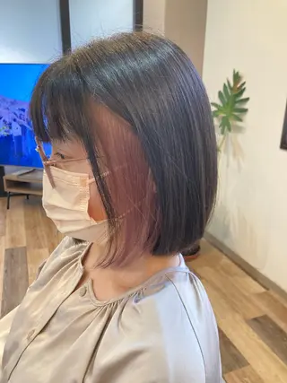 ミディアム カラー 中野 紹江のヘアスタイル