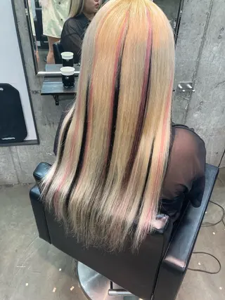 ロング ✨最安値✨エクステ カラー🌼つきな🌼のヘアスタイル