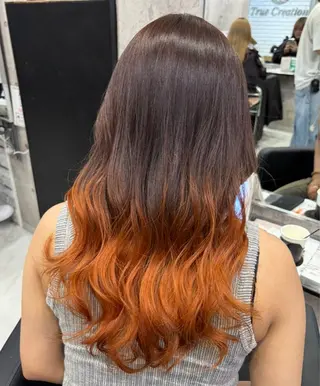 ロング 🍑🧋ハイトーン 暖色カラーlucaのヘアスタイル