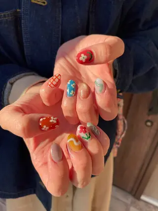 ネイル 甲府市徳行 🧸prunelleのネイルデザイン