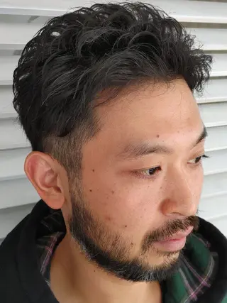 ショート メンズ パーマ HAIR&GROOMING　YOSHIZAWA Inc. BANDAI所属・💈多賀 裕史💈のヘアスタイル