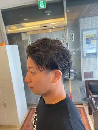 ショート パーマ メンズ ✂️メンズ特化✂️ 沖田　共洋のヘアスタイル