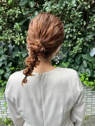 ミディアム ヘアアレンジ カワシマ セイカのヘアスタイル