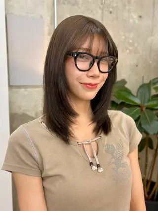 セミロング AYAKA/名古屋/ 栄/ボブ/透明カラーのヘアスタイル