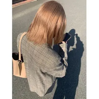 セミロング 岩永 杏樹のヘアスタイル