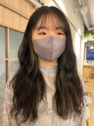 ロング パーマ ショート/ボブ/透明 感カラー/高橋あみのヘアスタイル