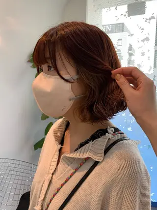 ミディアム パーマ 川北 彩乃/完全個室サロンのヘアスタイル
