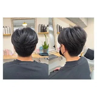 メンズ レイヤーカット・ 縮毛矯正 星野のヘアスタイル
