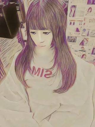 ロング シ マのヘアスタイル