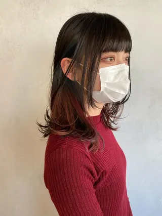 セミロング ちばた/レイヤー 似合わせ/大阪中津のヘアスタイル