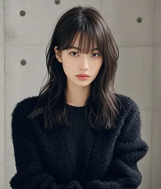 セミロング ウルフカット 811 大阪梅田 ウルフのヘアスタイル