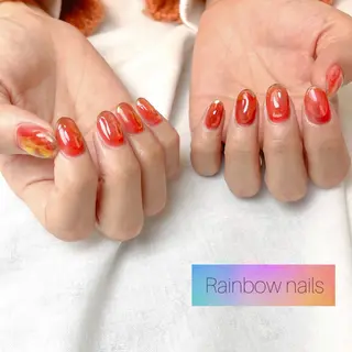 ネイル Rainbow nailsくろちゃんのネイルデザイン