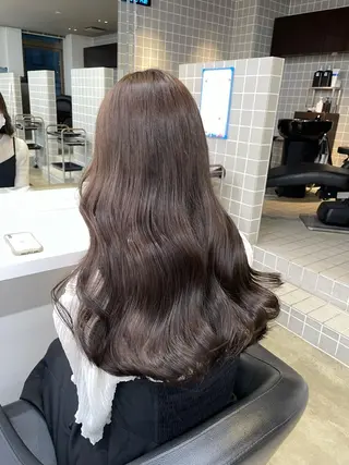 セミロング カラー *モデル募集🤍横浜 透明感カラー🫧のヘアスタイル