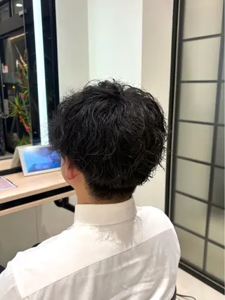 パーマ メンズ ハルカ/暖色カラー/ ブリーチカラーのヘアスタイル