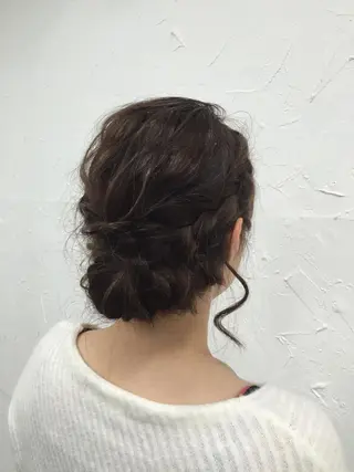 ミディアム セミロング カラー パーマ ヘアアレンジ 韓国ヘア✨グレージュ カラーasamiのヘアスタイル