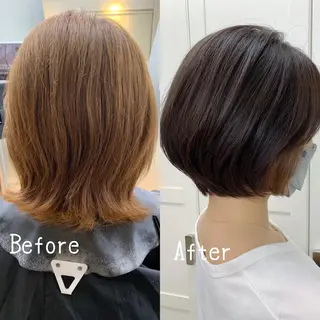 ショート カラー ハットリ /北習志野のヘアスタイル