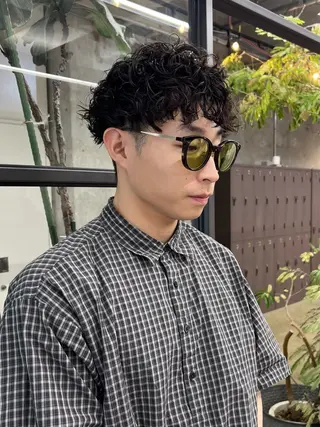 ショート パーマ メンズ era所属・azumi/ボブ/暖 色/オリーブ/縮毛のヘアスタイル