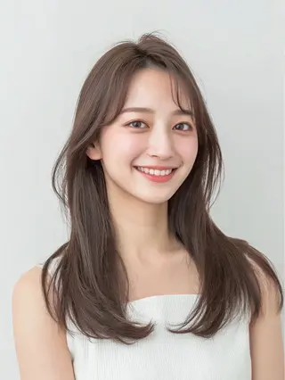 セミロング カラー ヘアアレンジ レイヤーカット/艶髪 🎀笠原 優花🎀のヘアスタイル