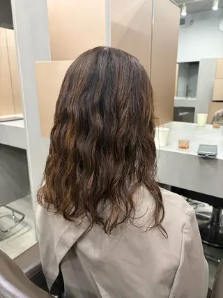 ミディアム パーマ ボブ/ミディアム/表 参道パーマ/aobaのヘアスタイル