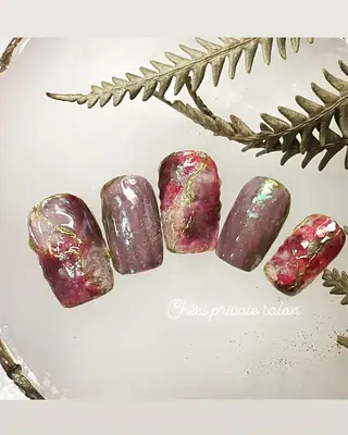 カラー ネイル Chérinail 爪のお手入れのネイルデザイン