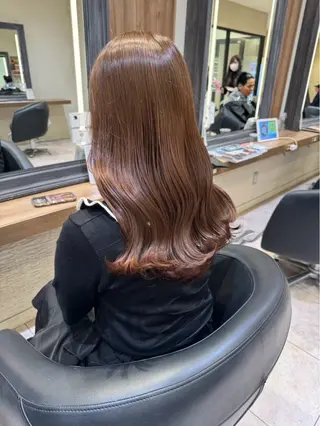 ロング カラー 赤み消しカラー🌱 YUZUKI🫧のヘアスタイル