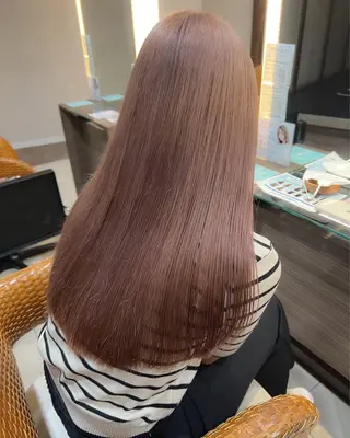 ロング カラー ブリーチカラー💛 石川慧南のヘアスタイル