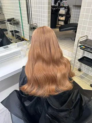 ロング カラー ヘアアレンジ 💎韓国/ レイヤー カット/ 暖色🫧のヘアスタイル