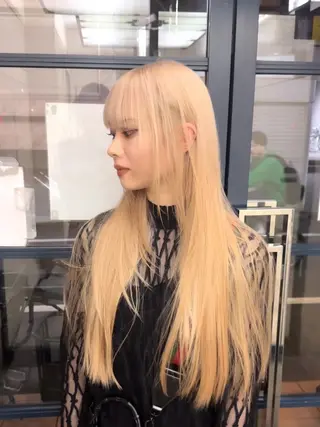 ロング カラー nico TOKYO 渋谷所属・ブリーチ　ハイトーン 特化🌈フジタハルキのヘアスタイル