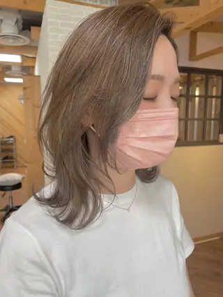ミディアム カラー hair salon Ranun髪質改善のヘアスタイル