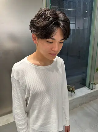 パーマ ひかり／ベージュ ／似合わせカットのヘアスタイル