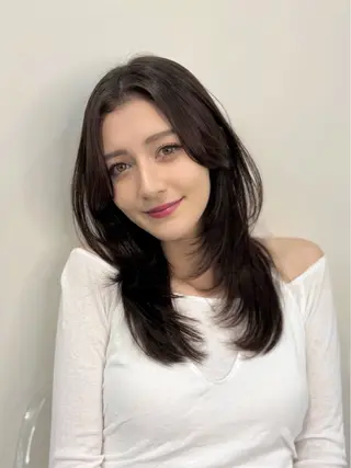 セミロング カラー 🦋韓国系指名No1 店長/圓山 祐也🦋のヘアスタイル